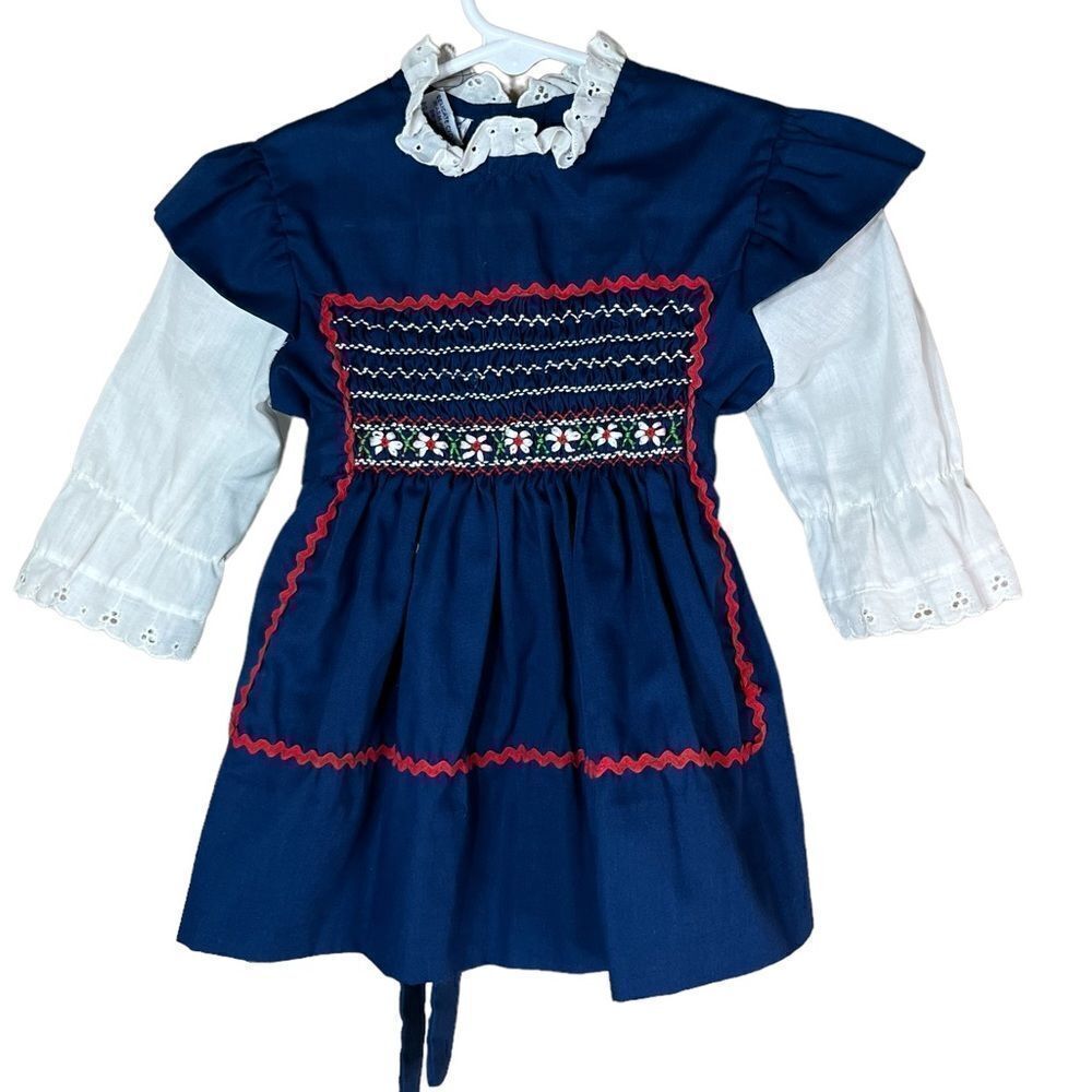 Vintage Polly Flinders Hand Smocked dress